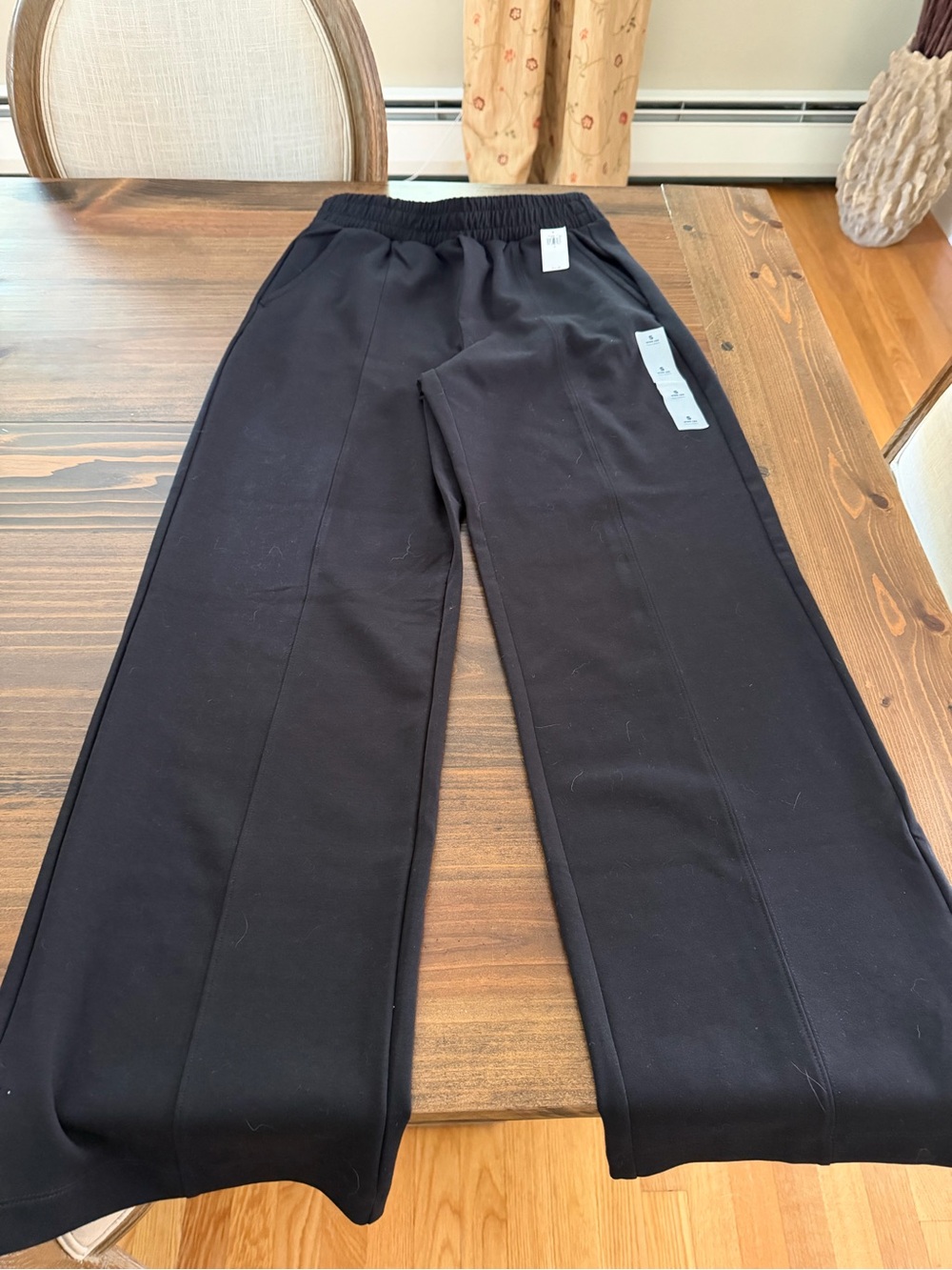 Womens Black Wide-Leg Bottoms